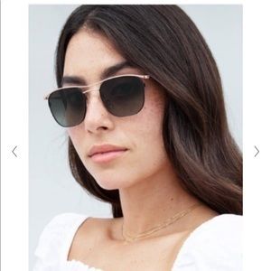 🛍 NWOT Krewe Baker Square Sunglasses, black/rose gold